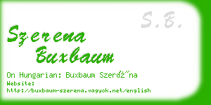szerena buxbaum business card